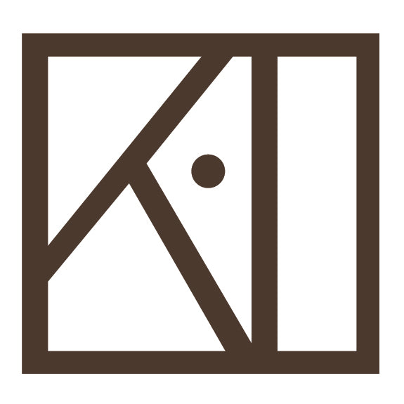 A geometric brown square logo with lines and a central dot for KayTran Eyewear Gift Card by kaytran eyewear.