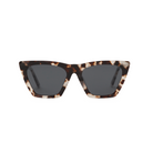 KayTran Eyewears Frankie - Chocolate Chip cat-eye sunglasses with dark lenses and a brown tortoiseshell frame.