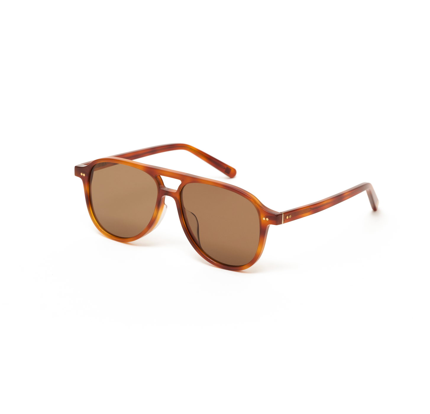 Knox - Cider by KayTran Eyewear: brown tortoiseshell round sunglasses with brown tinted lenses.