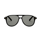 KayTran Eyewear Knox - Monochrome aviator sunglasses with dark lenses shown from the front on a white background.