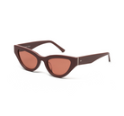 Drew - Burgundy cat-eye sunglasses by KayTran Eyewear with thick frames, shown on a white background.