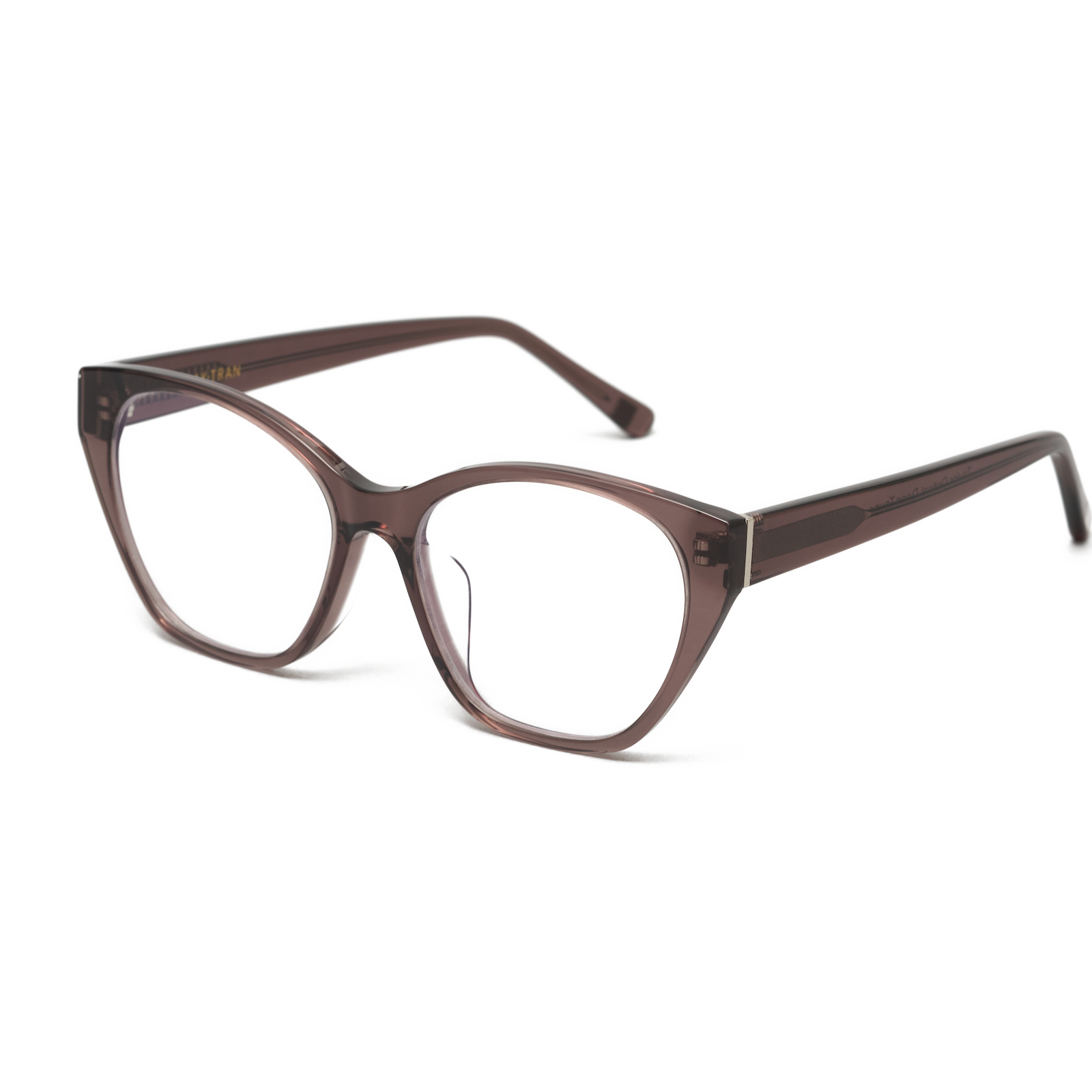 Taylor Optical - Deep Taupe by KayTran Eyewear: brown rectangular prescription eyeglasses on white background.