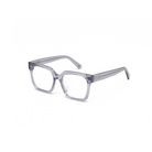 KayTran Eyewears Andy - Folkstone Grey: square glasses with thick frames and oversized lenses on a white background.