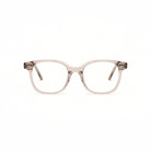 Easton - Stone Taupe square eyeglasses by KayTran Eyewear shown front-facing against a plain white background.