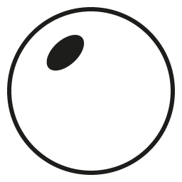 A simple black and white illustration of LensAdvizors 1.6 Index (thin & light) Clear Optical lens design.